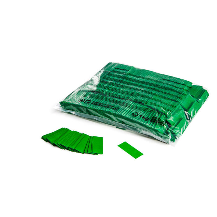 MagicFX - Slowfall confetti rectangles 55 x 17 mm - Dark Green